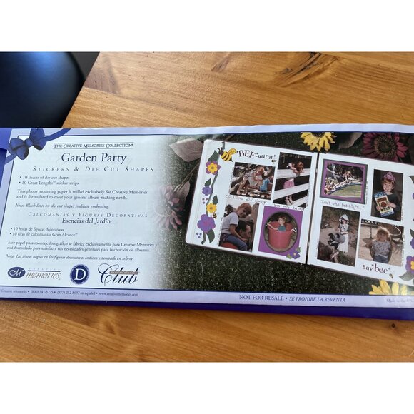 NEW! Creative Memories 2003 GARDEN PARTY Flowers Great Length Stickers Die Cuts - Picture 1 of 3